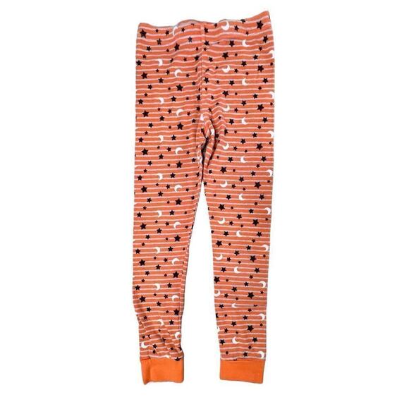 Celebrate Halloween Orange Stripe Moon Stars Sleepwear Pajama Pant Set 7 Spooky - Picture 6 of 12
